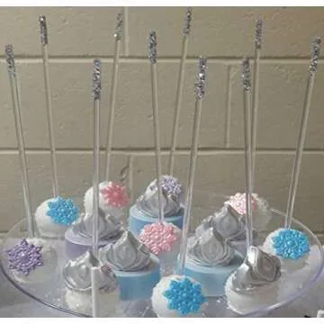 Weststone - Reusable 50pcs clear Acrylic sticks for cake pop, lollipop candy or cake topper