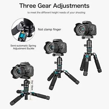 Koolehaoda Mini Tripod Portable 20in Blue DSLR Compatible