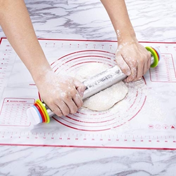 Adjustable Rolling Pin & Pastry Mat Set for All Bakers