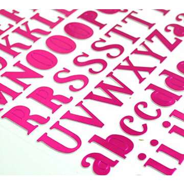 BronaGrand 8 Sheets Letter Stickers Alphabet Sticker Self Adhesive Letters for Crafts,Scrapbooking(8 Colors)