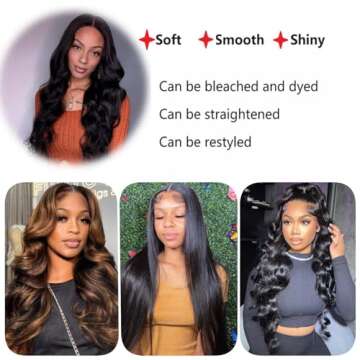 10A Brazilian Virgin Body Wave Hair 3 Bundles for Black Women