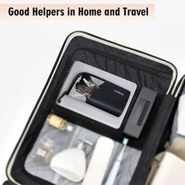 EIIORPO Makeup Brush Organizer Bag Travel Cosmetic Holder Bag Waterproof Dust-free Pencil Cup Holder Case with Zipper