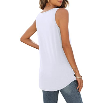 Stylish WIHOLL White Tank Top for Women - Summer Essential