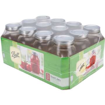 Ball Canning Jar Regular Mouth 32oz with Lid - Case of 1-12 Count