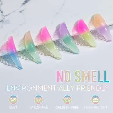 PERMANIA Lash Lift Pads, 12 Piece/6 Sizes Liquid Silicone Lash Lift Rods with 'C' Curl Super Soft & Sticky Extreme Eyelash Curler DIY Makeup Beauty Tool (Colorful)