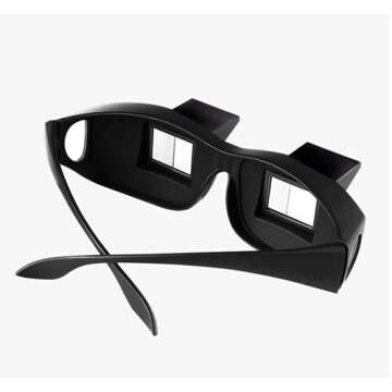 Valuu Lazy Glasses Bed Prism Glasses Spectacles Horizontal High Definition Glasses Prism Periscope Lie Down Eyeglasses for Reading and Watch TV in Bed Unisex