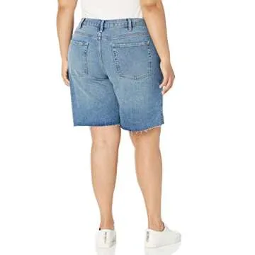 The Drop Women's Jennifer Cut-Off Vintage Denim Long Short