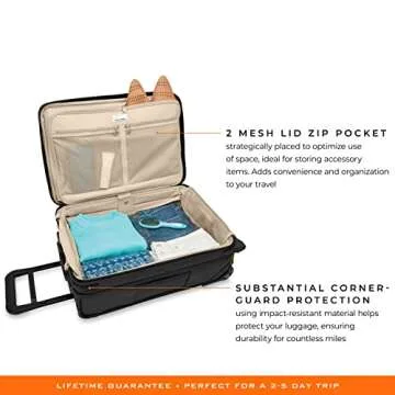 Briggs & Riley Uprights, Black, 22-inch Baseline Essential Carry-On