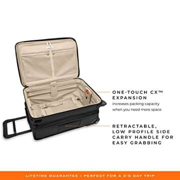 Briggs & Riley Uprights, Black, 22-inch Baseline Essential Carry-On