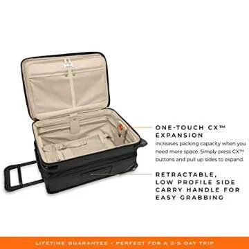 Briggs & Riley Uprights, Black, 22-inch Baseline Essential Carry-On