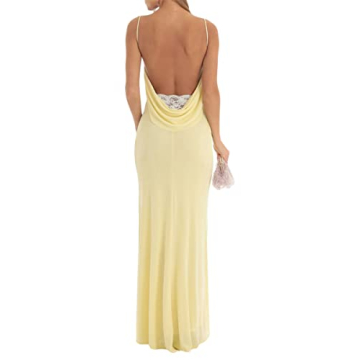 Stylish Nyapruwe Women Spaghetti Strap Backless Maxi Dress