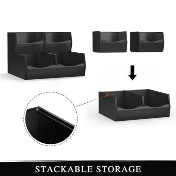 Bamboo Pantry Organizers - Stackable and Stylish Storage Bins