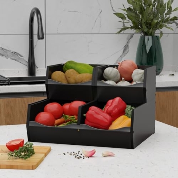 Bamboo Pantry Organizers - Stackable and Stylish Storage Bins