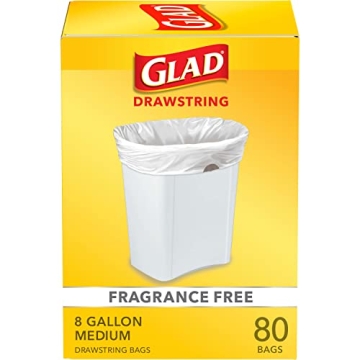 Glad 8 Gallon Drawstring Trash Bags - Fragrance Free