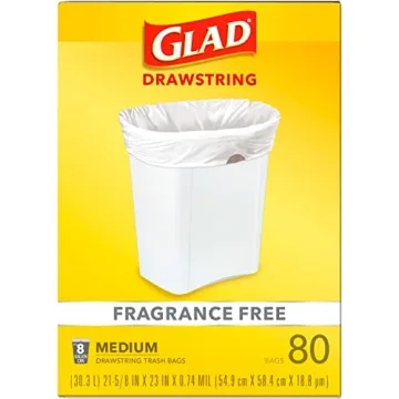 Glad 8 Gallon Drawstring Trash Bags - Fragrance Free
