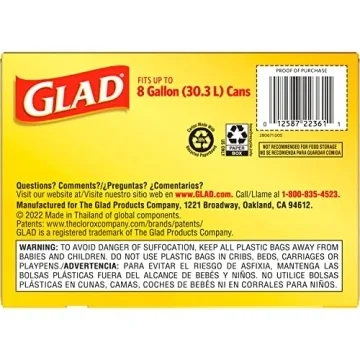 Glad 8 Gallon Drawstring Trash Bags - Fragrance Free