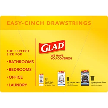 Glad 8 Gallon Drawstring Trash Bags - Fragrance Free
