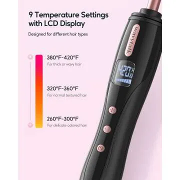 Wavytalk Small Curling Iron with Adjustable Temperature
