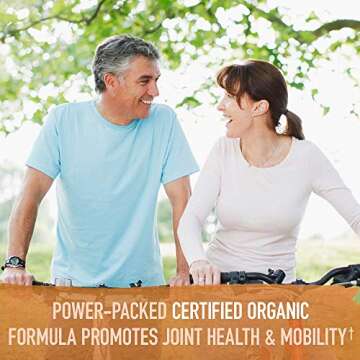 Garden of Life Organics Maximum Strength Turmeric Joints & Mobility Support 30 Tablets - 500mg Curcu...