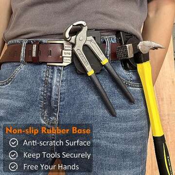 MUTUACTOR Tool Holster Belt Clip,Heavy-Duty Magnetic Tool Holder for Belt Clip,Non-Slip Strong Magne...