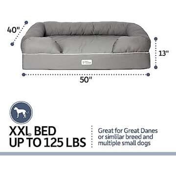 PetFusion Ultimate Dog Bed, Orthopedic Memory Foam, Multiple Sizes and Colors, Medium Firmness Pillo...
