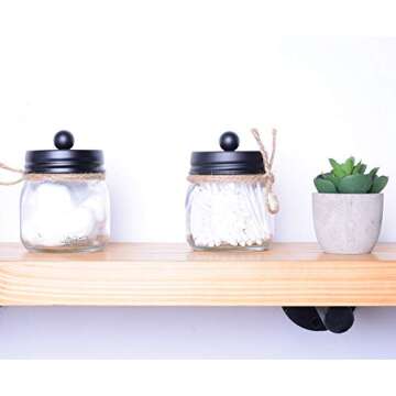 MARTHA&IVAN Mason Jars: Clear Bathroom Organizers (2 Pack)
