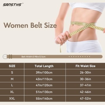 Versatile SANSTHS Women Leather Belt Stylish & Durable