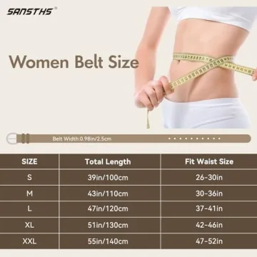 Versatile SANSTHS Women Leather Belt Stylish & Durable