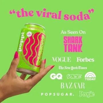 Poppi Sparkling Prebiotic Soda Beverage with Apple Cider Vinegar, Seltzer Water and Fruit Juice, Watermelon Flavor, 12 oz, Pack of 12, Packaging May Vary