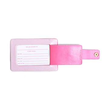Ban.do Women's The Getaway Luggage Tag, I'm Outta' Here (Pink/Metallic)