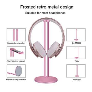 Geekria Aluminum Alloy Headphones Holder for Over-Ear Headphones, Gaming Headset Holder, Desk Displa...