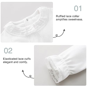 Pureborn Organic Cotton Baby Bodysuit for Girls 0-3 Months