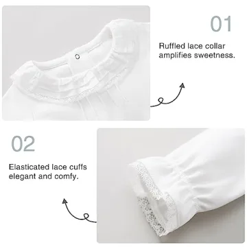 Pureborn Organic Cotton Baby Bodysuit for Girls 0-3 Months