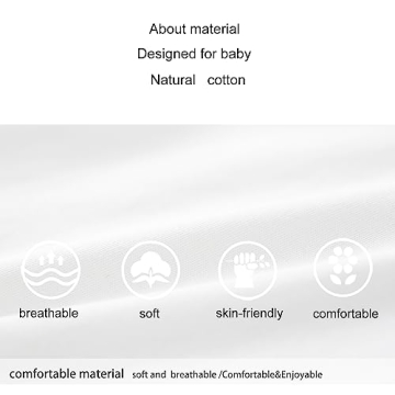 Pureborn Organic Cotton Baby Bodysuit for Girls 0-3 Months