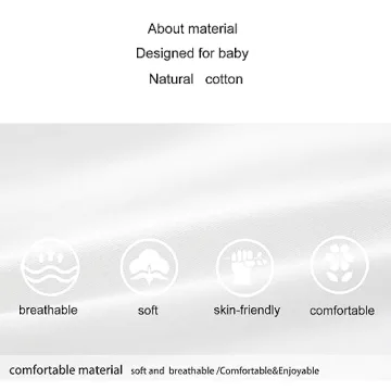 Pureborn Organic Cotton Baby Bodysuit for Girls 0-3 Months