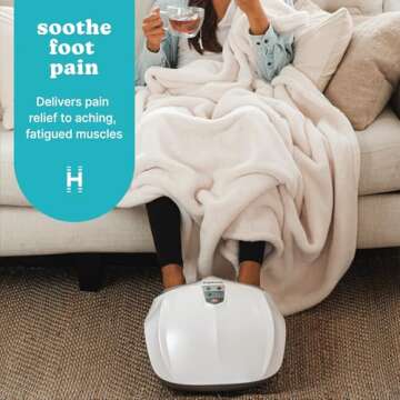 Homedics Shiatsu Air 2.0 Foot Massager with Soothing Heat and Rhythmic Air Compression, 3 Customized...