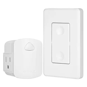 Dewenwils Wireless Wall Switch Remote Control Outlet - 15 Amp Heavy Duty, 100FT Range