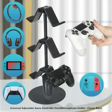 KELJUN 3 Tier Controller Stand & Headphone Holder