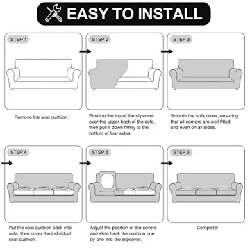 FestiCorp Velvet Sofa Slipcover for 3 Cushion Couch