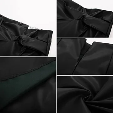 Kate Kasin Women's Tailored Leather Pencil Skirt - Stylish & Versatile