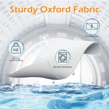 MISSLO 35 Large Pockets Over The Door Shoe Organizer Sturdy Oxford Fabric Hanging Shoe Rack for Door Mesh Closet Shoe Holder Hanger, White