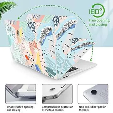 Watbro Compatible with MacBook Air 13 inch Case 2020 2019 2018 Release A2337 M1 A2179 A1932 with Touch ID, Hand-Painted Art Hard Shell Case & Keyboard Cover