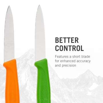 Victorinox Swiss Classic 4 Piece blade 3.2 Inch Paring Knife Set - Pointed Straight Edge