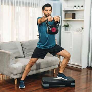 BalanceFrom Kettlebell Set: 5, 10, 15, 20 lbs Included