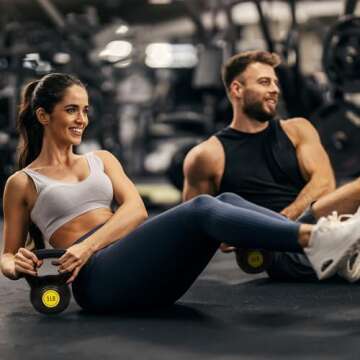 BalanceFrom Kettlebell Set: 5, 10, 15, 20 lbs Included