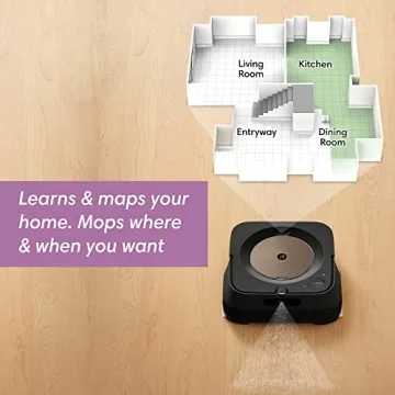 iRobot Braava Jet m6 (6012) Ultimate Robot Mop- Wi-Fi Connected, Precision Jet Spray, Smart Mapping, Works with Alexa, Ideal for Multiple Rooms, Recharges and Resumes, Black