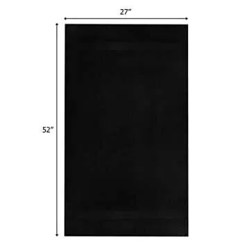 COTTON CRAFT Simplicity Bath Towels Set -7 Pack- 27x52-100% Cotton Bath Towel - Lightweight Absorbent Soft Easy Care Quick Dry Everyday Luxury Hotel Spa Gym Shower Beach Pool Camp Travel Dorm - Black
