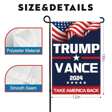 Trump Vance 2024 Yard Flag Double-Sided 12x18