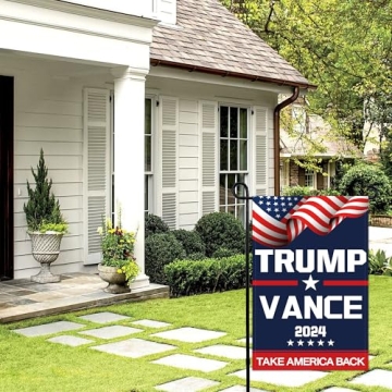 Trump Vance 2024 Yard Flag Double-Sided 12x18
