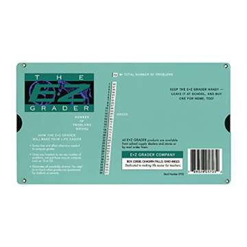 Advantus E-Z Grader Chart, 8-1/2 x 4-3/4 x 1/8 Inches, Standard Size Print, Green (5703)